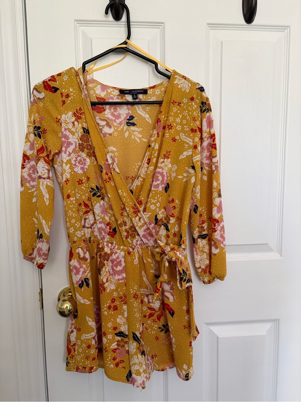 Yellow floral romper
